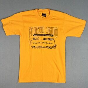 VTG North Ohio Elementary School T Shirt Fits XS Single Stitch BEST Tag 90s USA